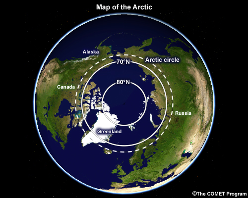 Map of the Arctic