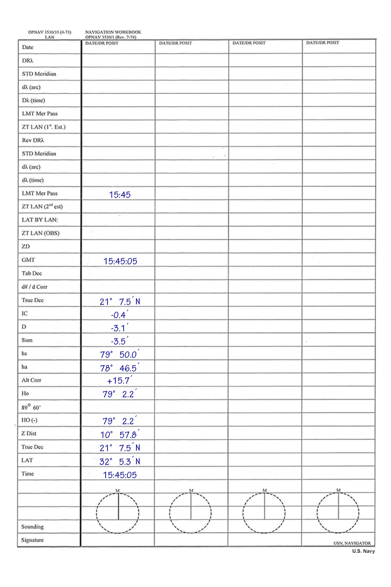 completed version of LAN strip form for Local Apparent Noon Sun line on 2018 July 17