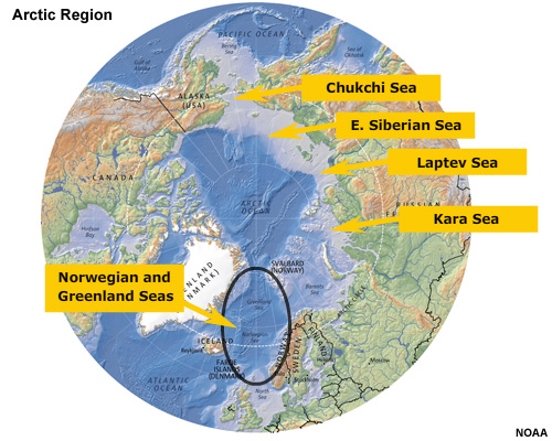 Map of the Arctic Region