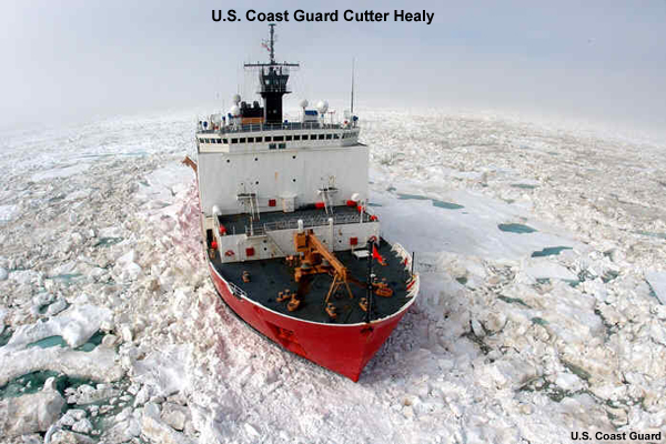 Photo of U.S. Coast Guard Cutter Healy in sea ice