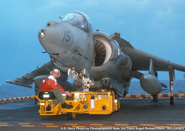 photo of plane readying for operations aboard the Kearsarge