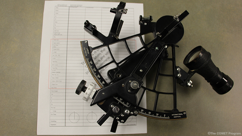 photo of sextant with strip form