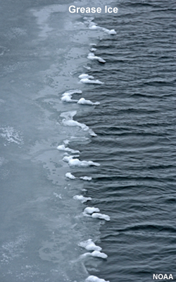Photo of grease ice